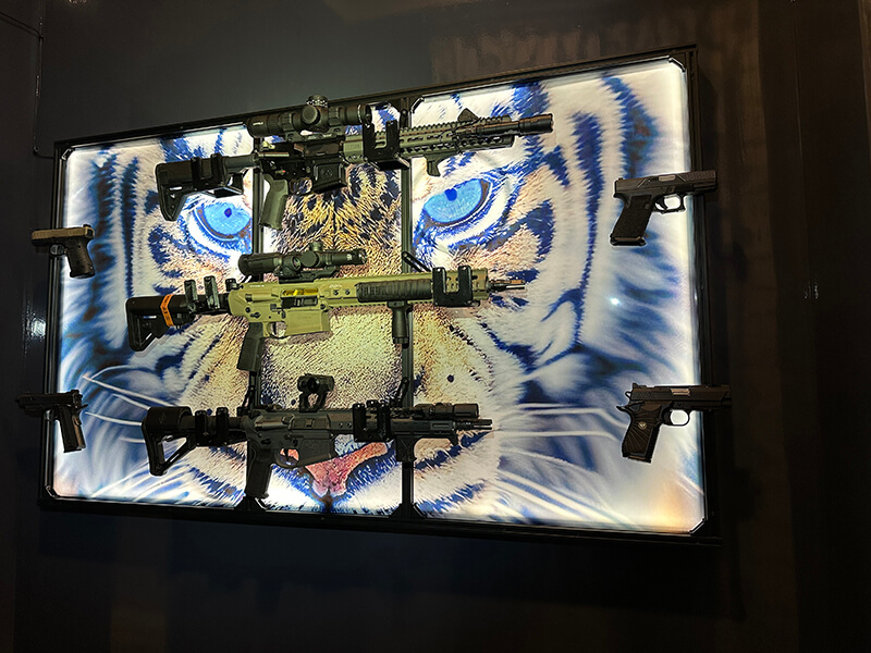 Backlit Tiger Weapon Display